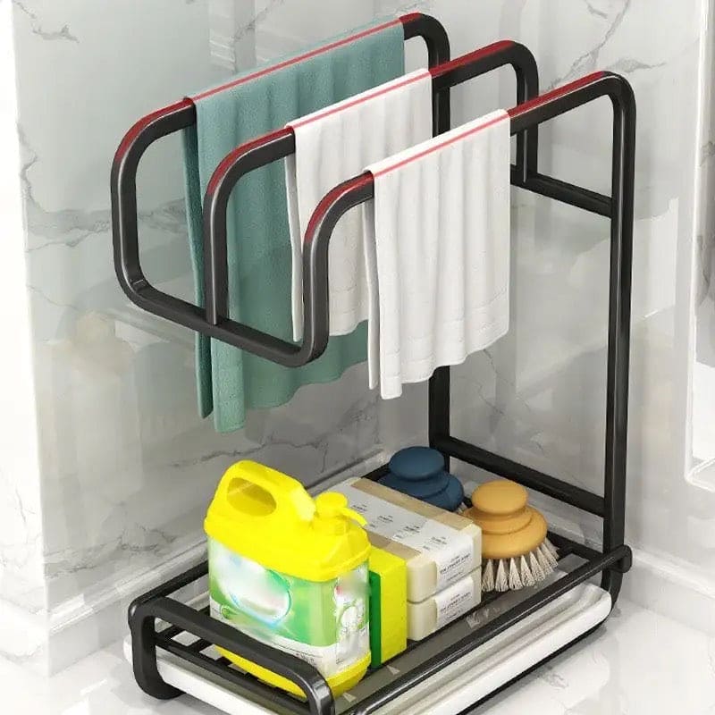 Iron Dishcloth Storage Rack, Creative Fabric Kitchen Rack, Wall Mounted Iron Shelf, Countertop Multifunctional Towel Rack, Wrought Iron Rag Basket, Sink Sponge Drain Rack Iron Dishcloth Storage Rack, Creative Fabric Kitchen Rack, Wall Mounted Iron Shelf, Countertop Multifunctional Towel Rack, Wrought Iron Rag Basket, Sink Sponge Drain Rack